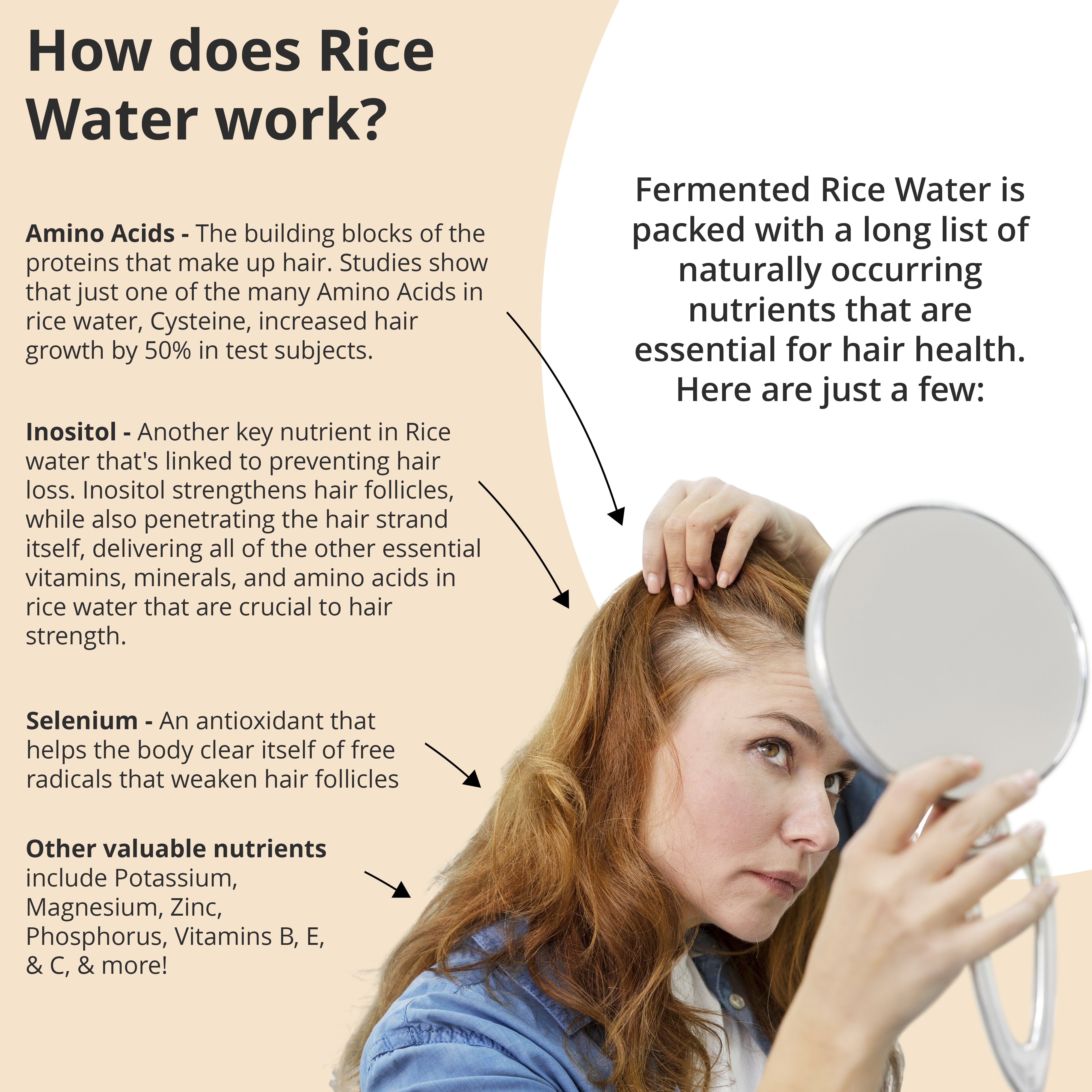 Rice Water Spray 4oz Biotin - Seven Minerals