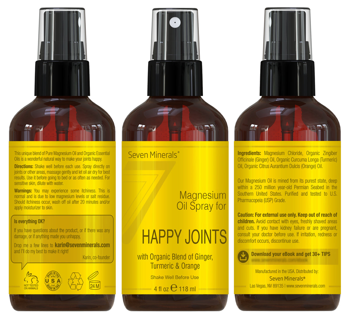 Magnesium Happy Joints Spray 4oz