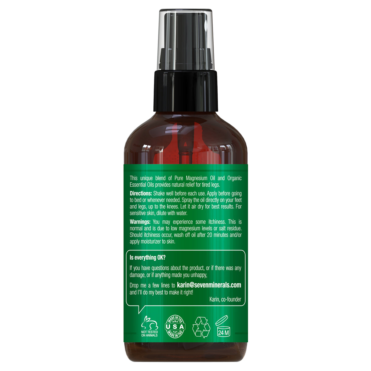 Magneisum Tired Legs Spray 4oz