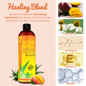 NEW Recovery After Sun Gel with Aloe Vera - Big 12 Fl Oz