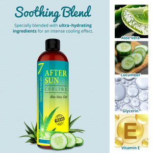 NEW Cooling After Sun Gel with Aloe Vera - Big 12 Fl Oz