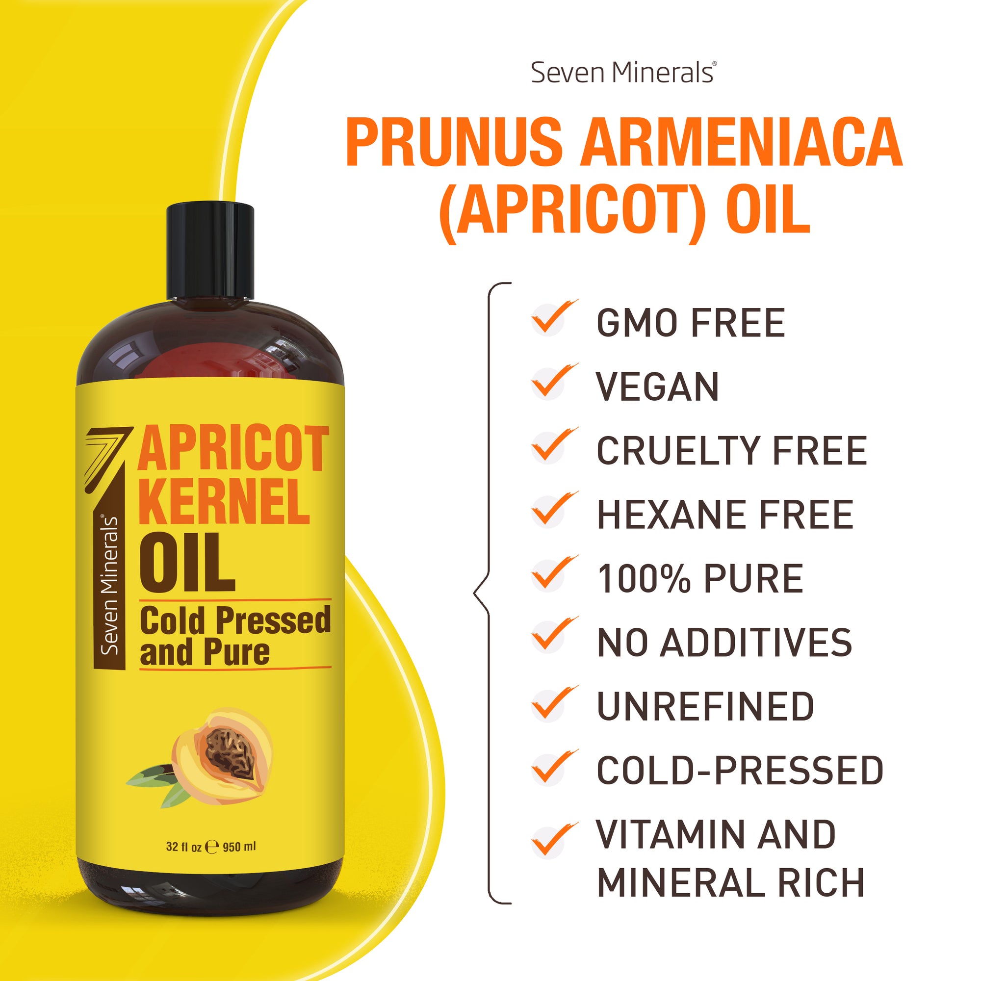 GMO free, vegan, cruelty free apricot oil