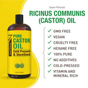 GMO free, vegan, cruelty free castor oil