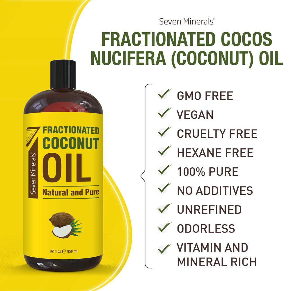 Pure Fractionated Coconut Oil (Shipping Within USA only)