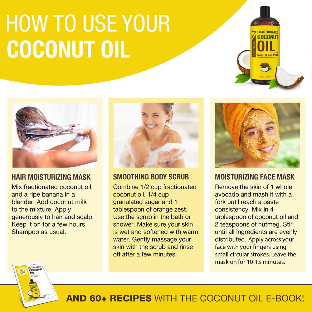 Pure Fractionated Coconut Oil (Shipping Within USA only)