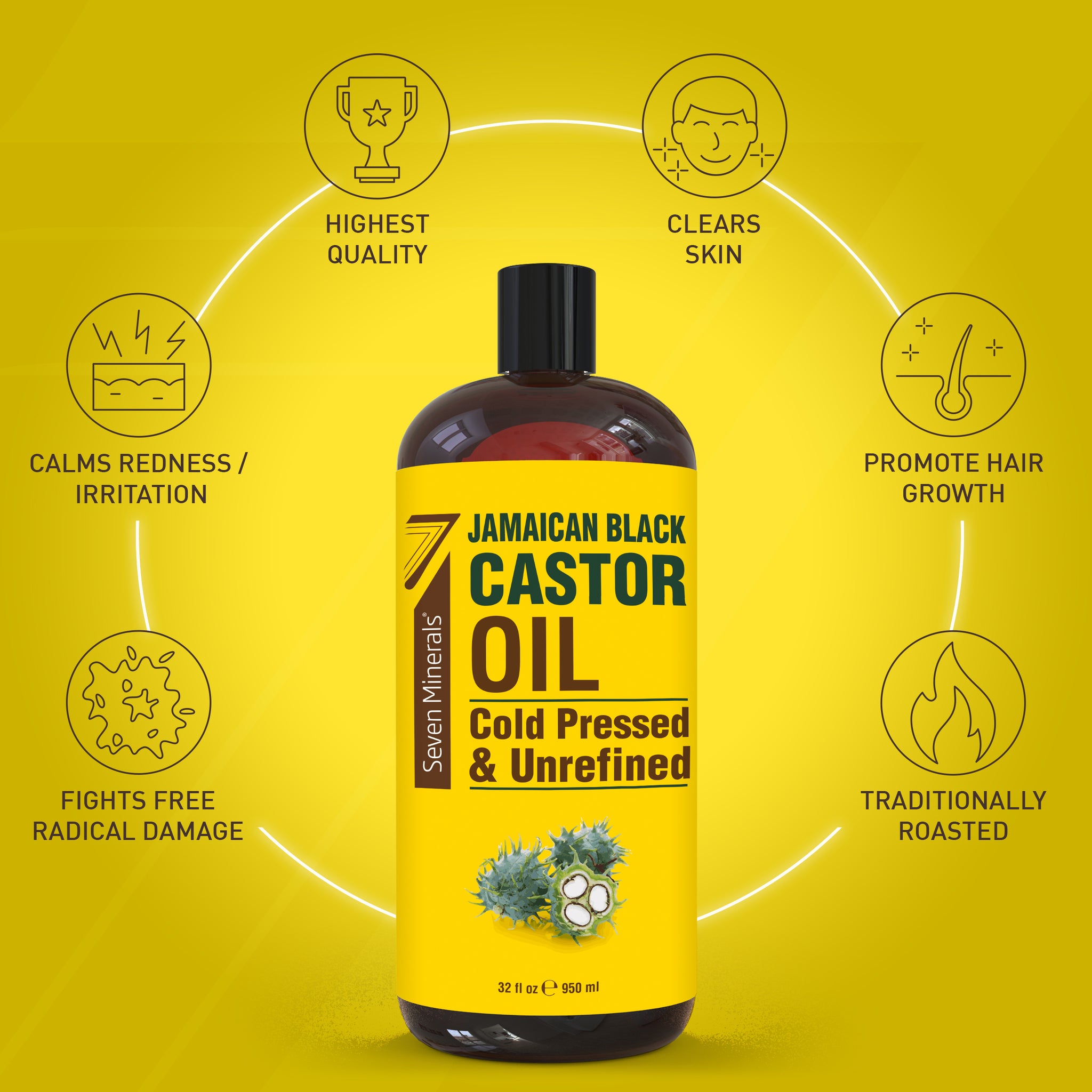Pure Jamaican Black Castor Oil (Shipping Within USA only)