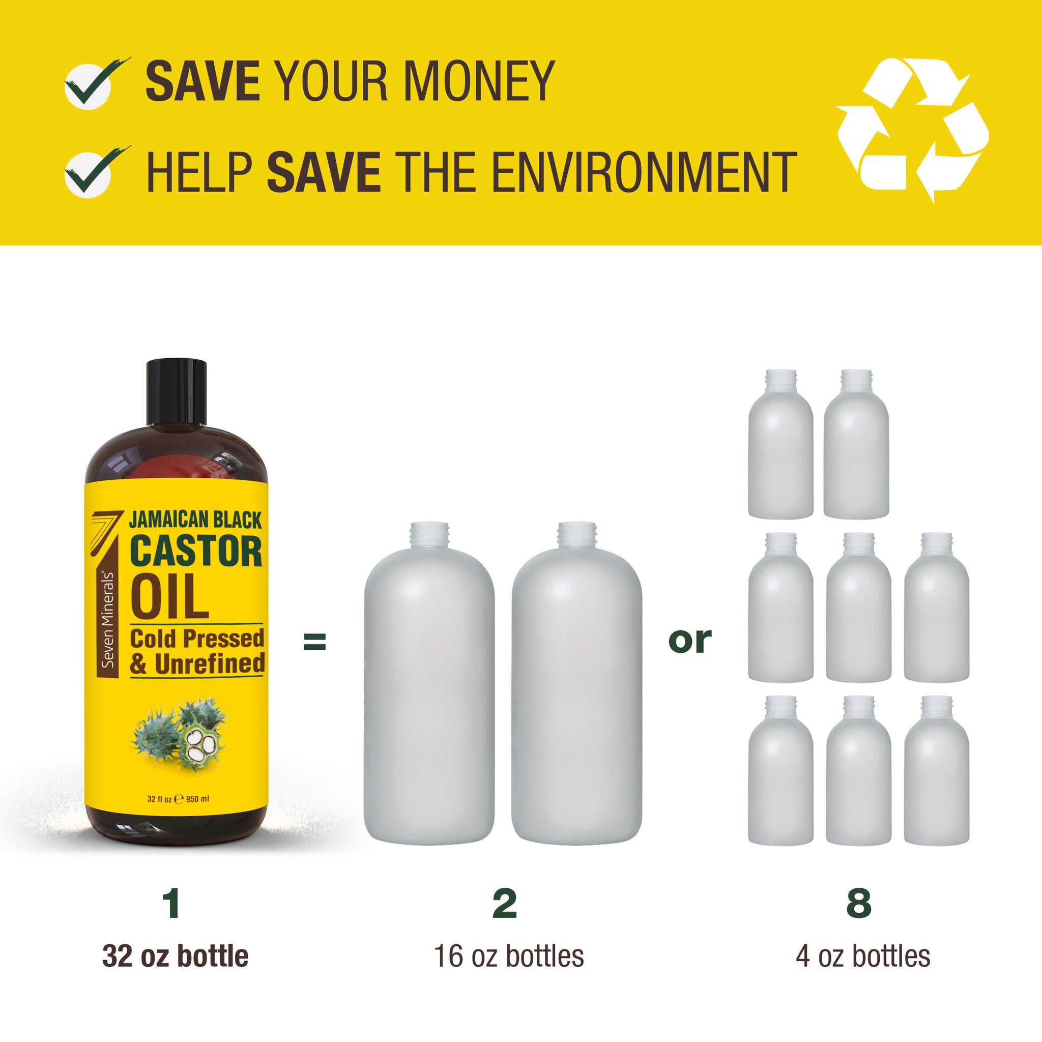 Pure Jamaican Black Castor Oil (Shipping Within USA only)