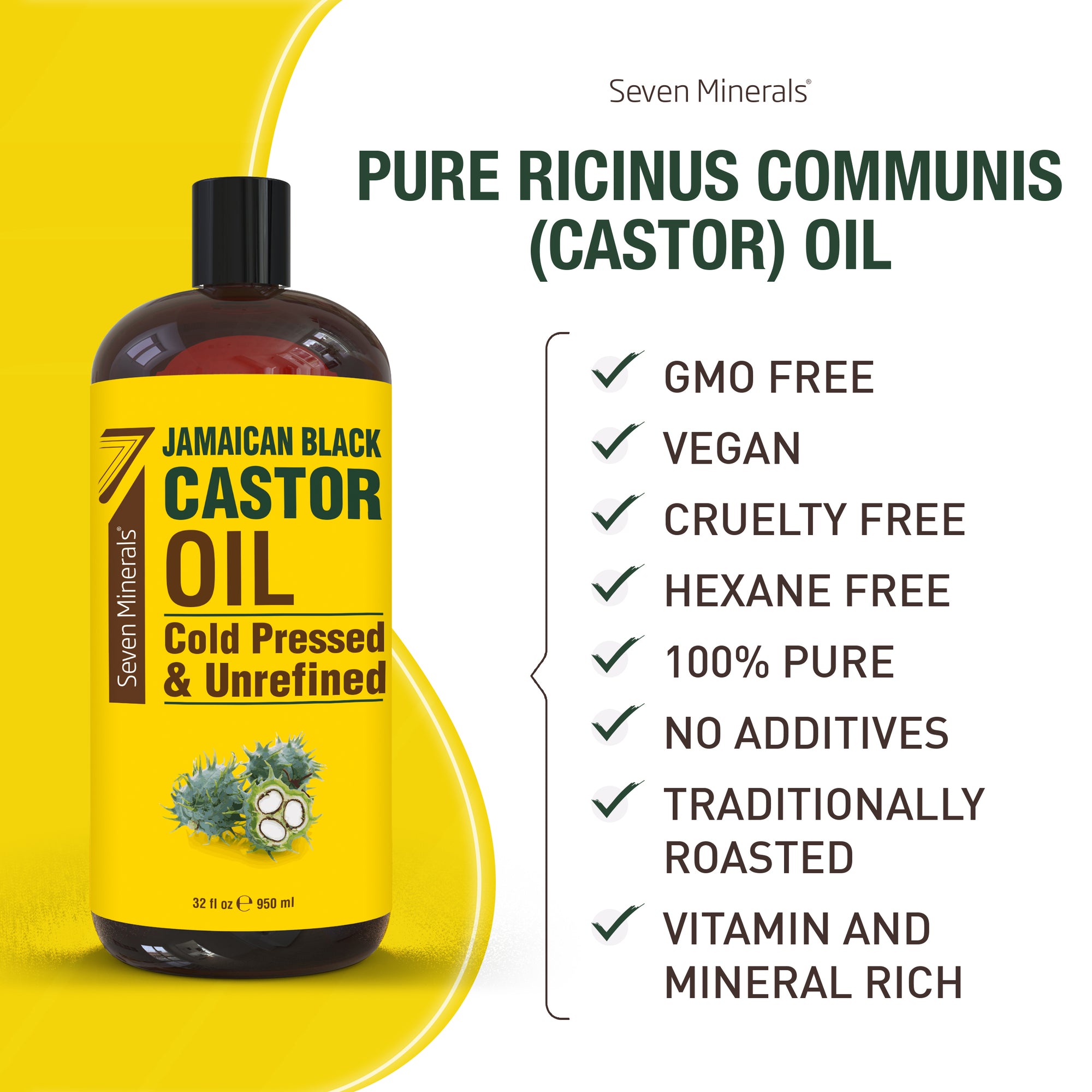 Pure Jamaican Black Castor Oil (Shipping Within USA only)