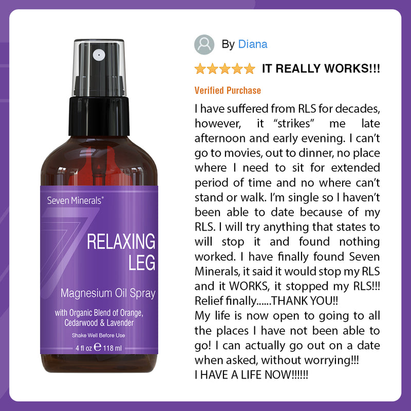 Restless Legs Magnesium Spray, 4 Oz Seven Minerals