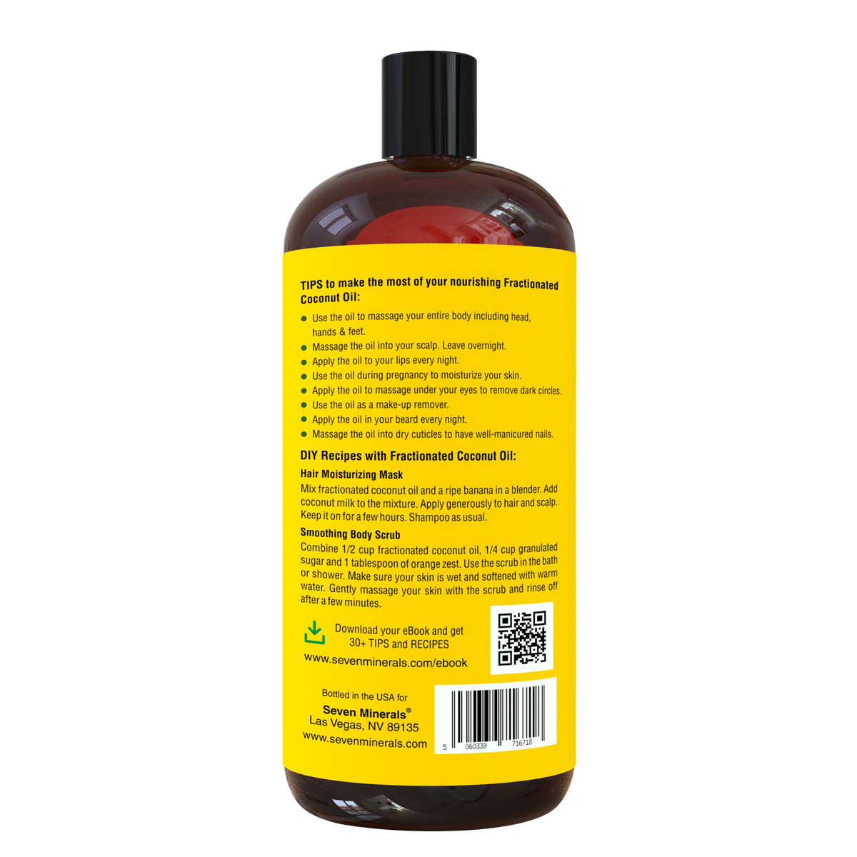 Pure Fractionated Coconut Oil (Shipping Within USA only)