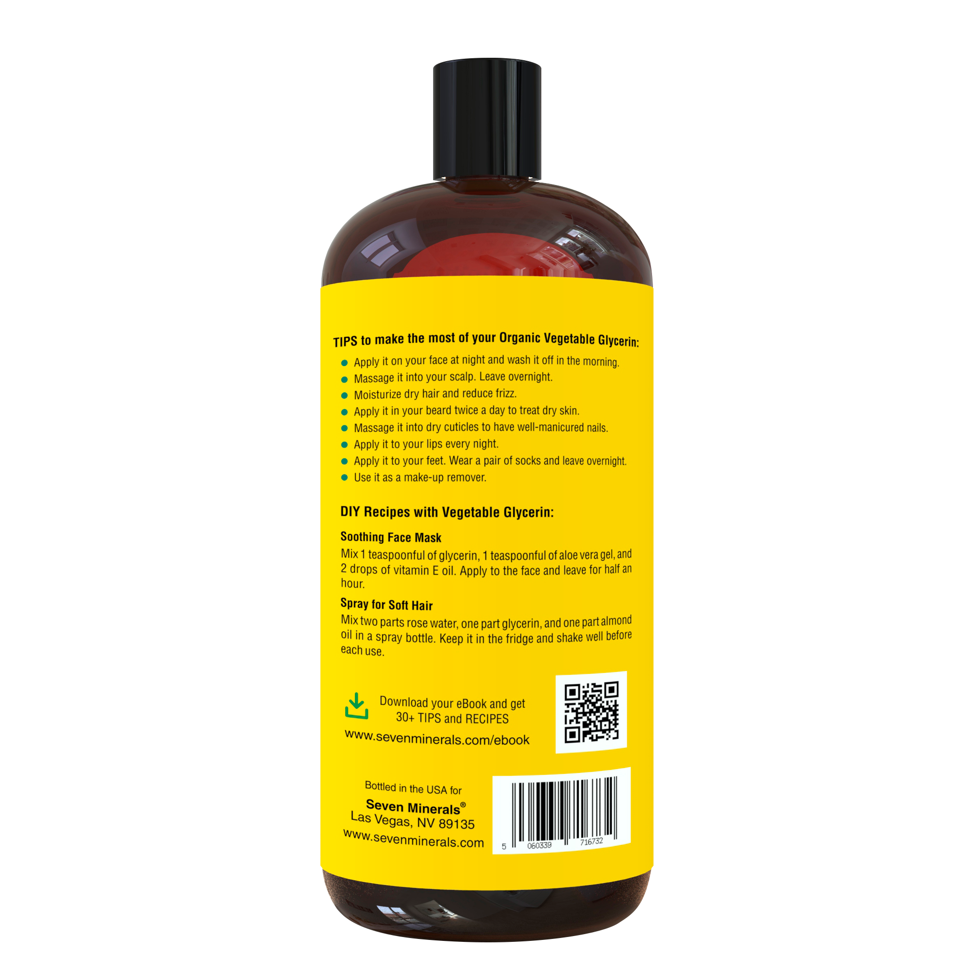 Organic Vegetable Glycerin USDA Certified Organic Palm-derived Glycerine  100% Pure Bulk for DIY Soap Candles Creams Shampoo Tinctures & More 