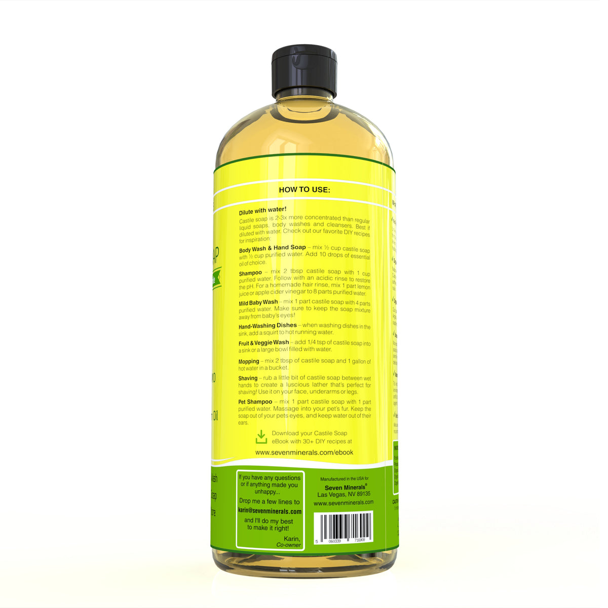 Pure Castile Soap (Shipping within USA only)