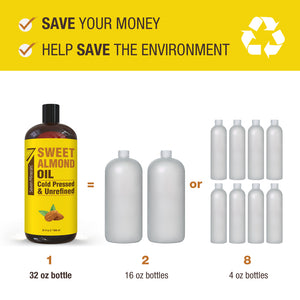 environmentally friendly almond oil bottle