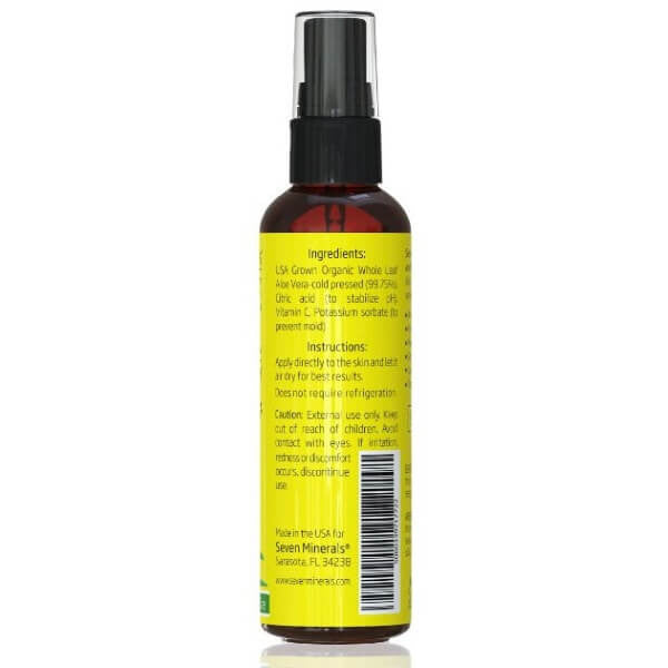 Aloe Vera Spray Face, Skin, Hair Travel barcode