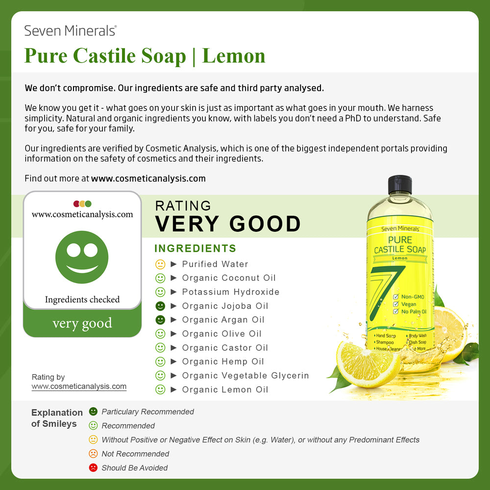 Castile Soap - Lemon (Shipping Within USA only)