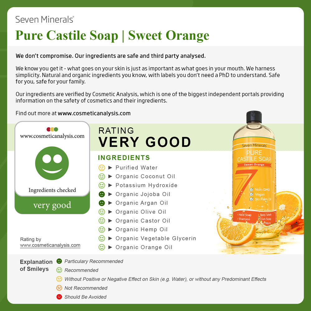 Castile Soap - Sweet Orange (Shipping Within USA only)