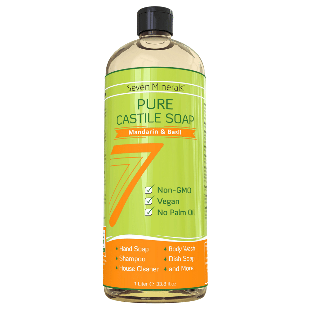 pure castile soap mandarin and basil front