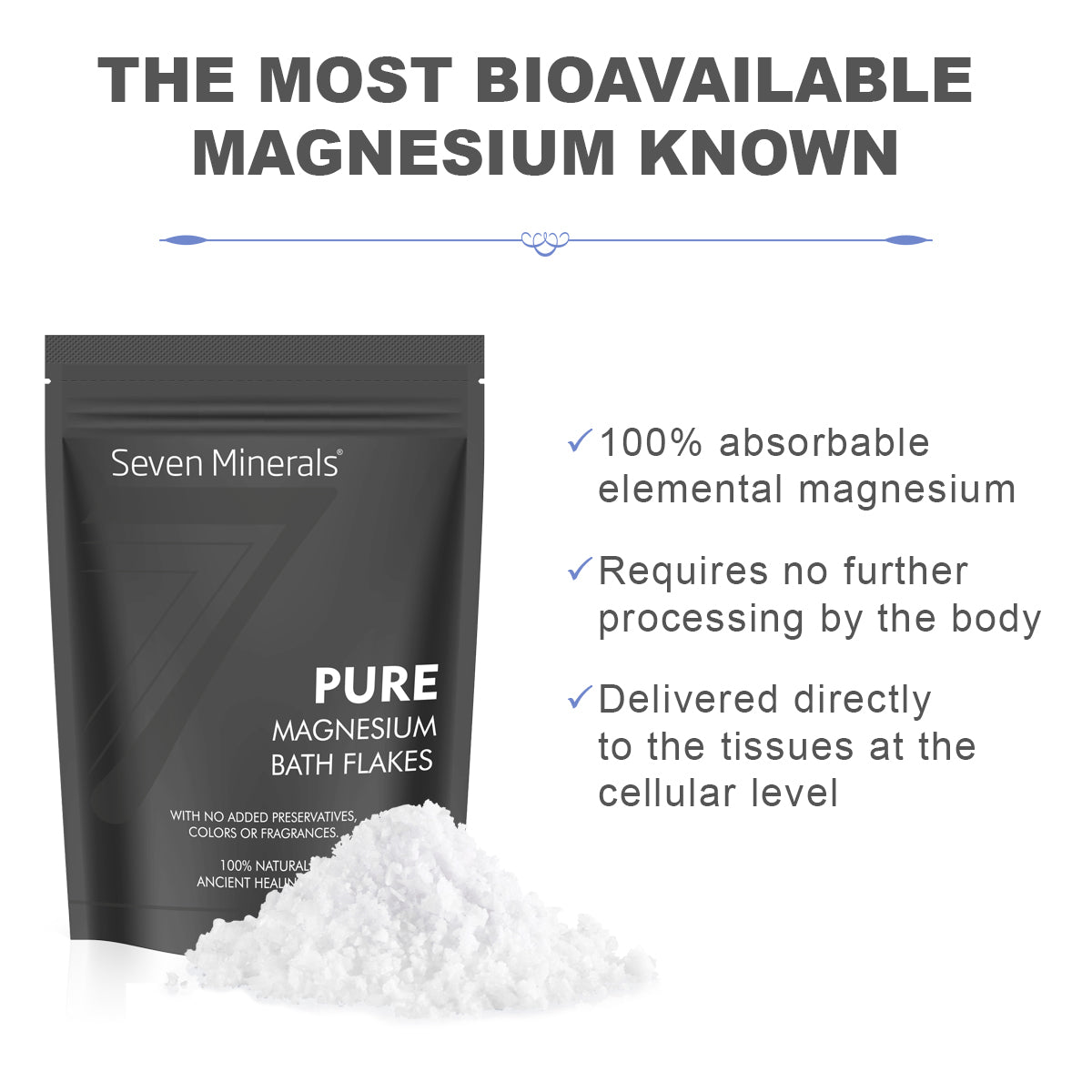 PURE Magnesium Chloride Flakes 3 lb